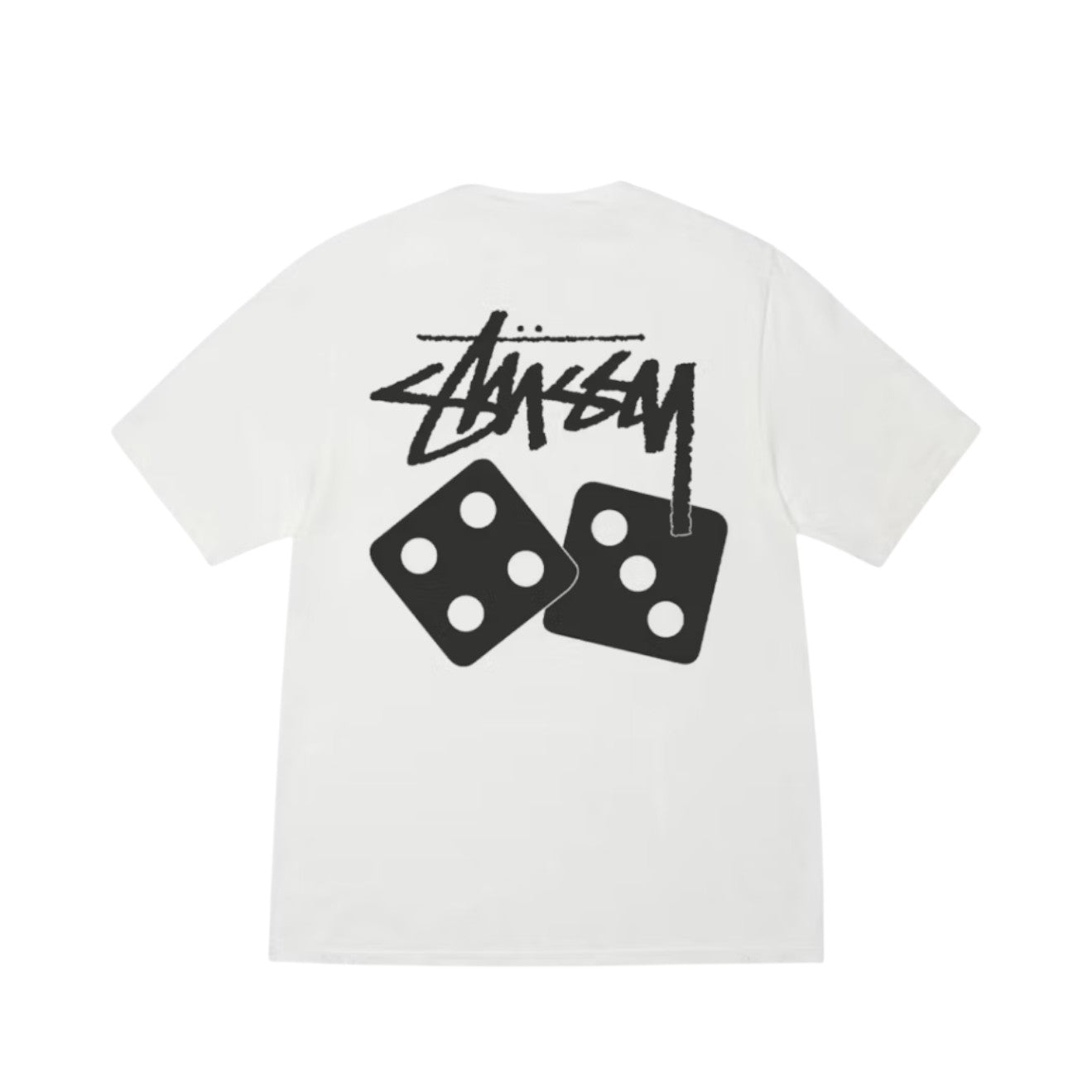 Stussy Dice Pigment Dyed T-Shirt White