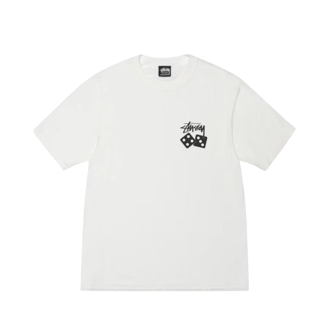 Stussy Dice Pigment Dyed T-Shirt White