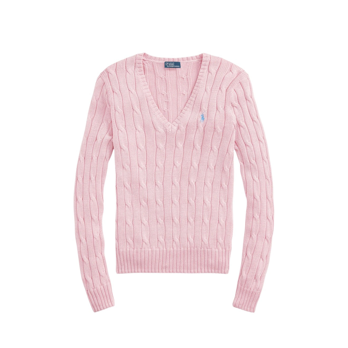 Polo Ralph Lauren Cable-Knit Cotton V-Neck Jumper
