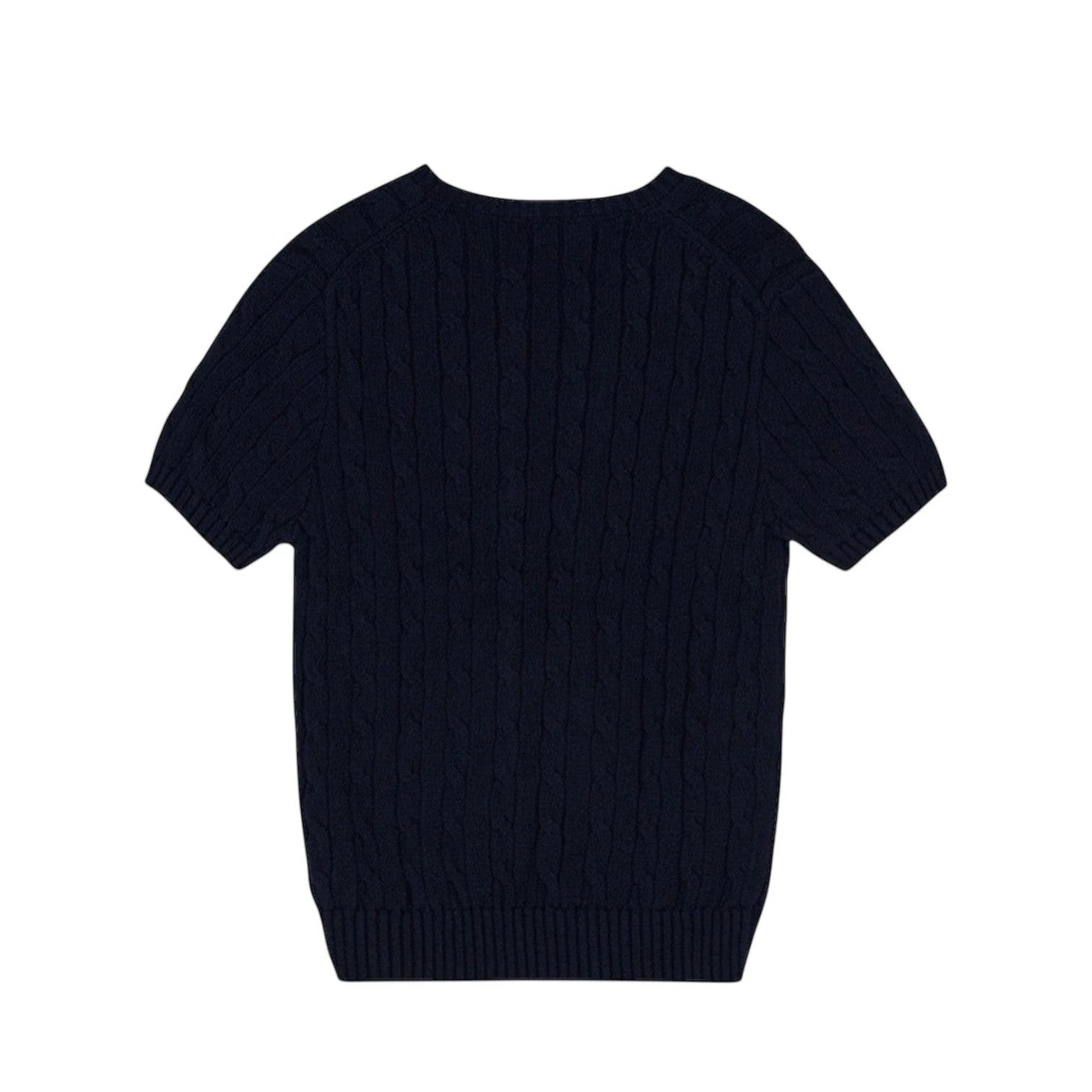 Polo Ralph Lauren Pima Cotten Cable-knit Crewneck Short sleeve (Navy)