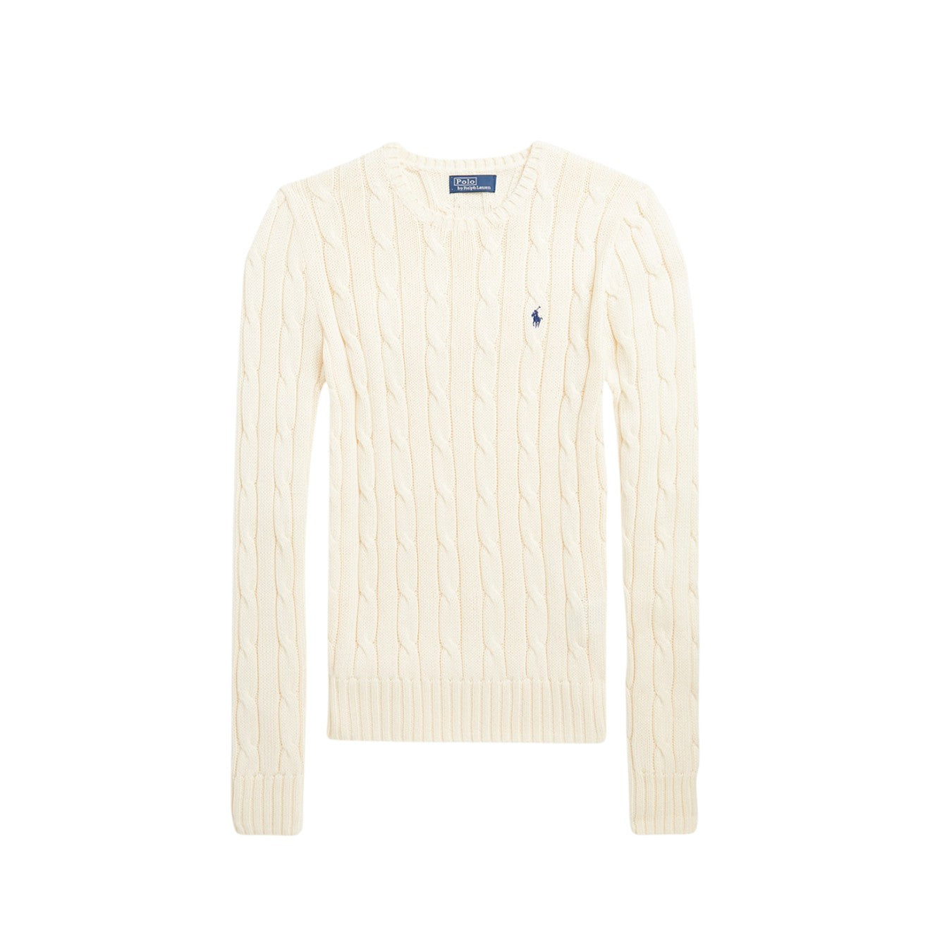 Polo Ralph Lauren Cable-Knit Cotton Crewneck Jumper Cream