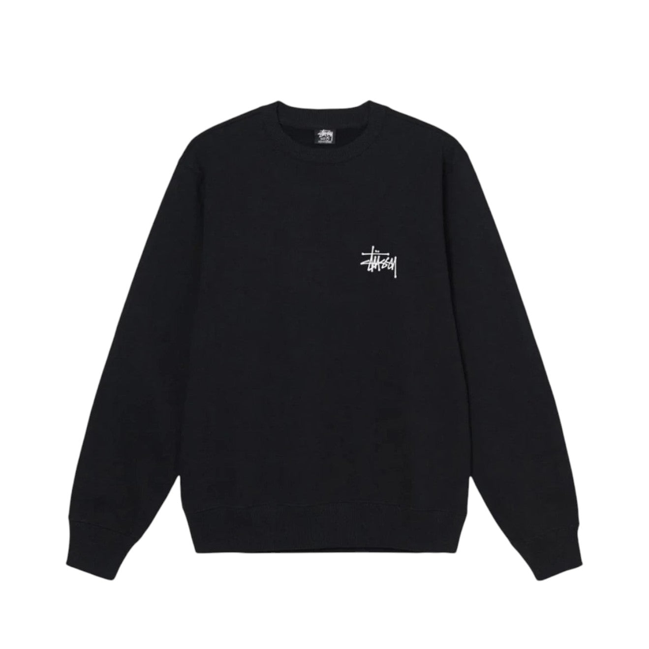 Stussy Basic Crewneck Sweatshirt  - Black