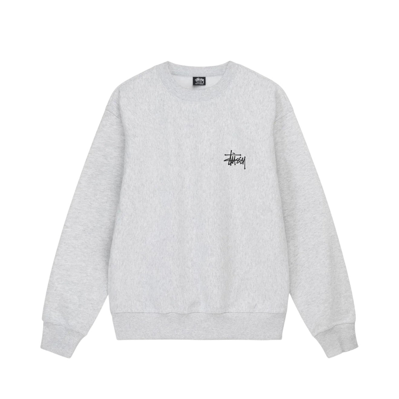 Stussy Basic Crewneck Sweatshirt - Ash Heather