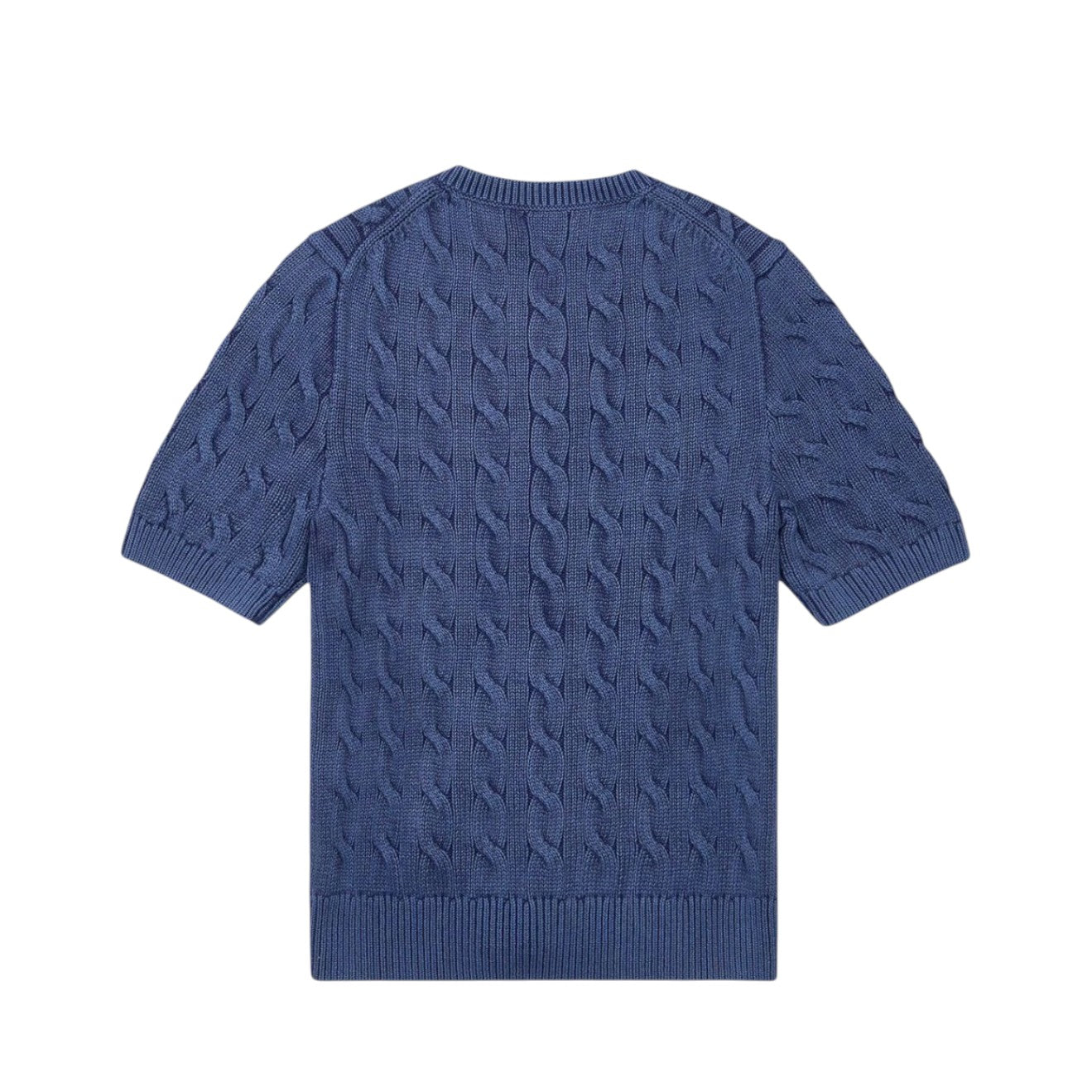 Polo Ralph Lauren Cable-Knit Short-Sleeve Cardigan Navy