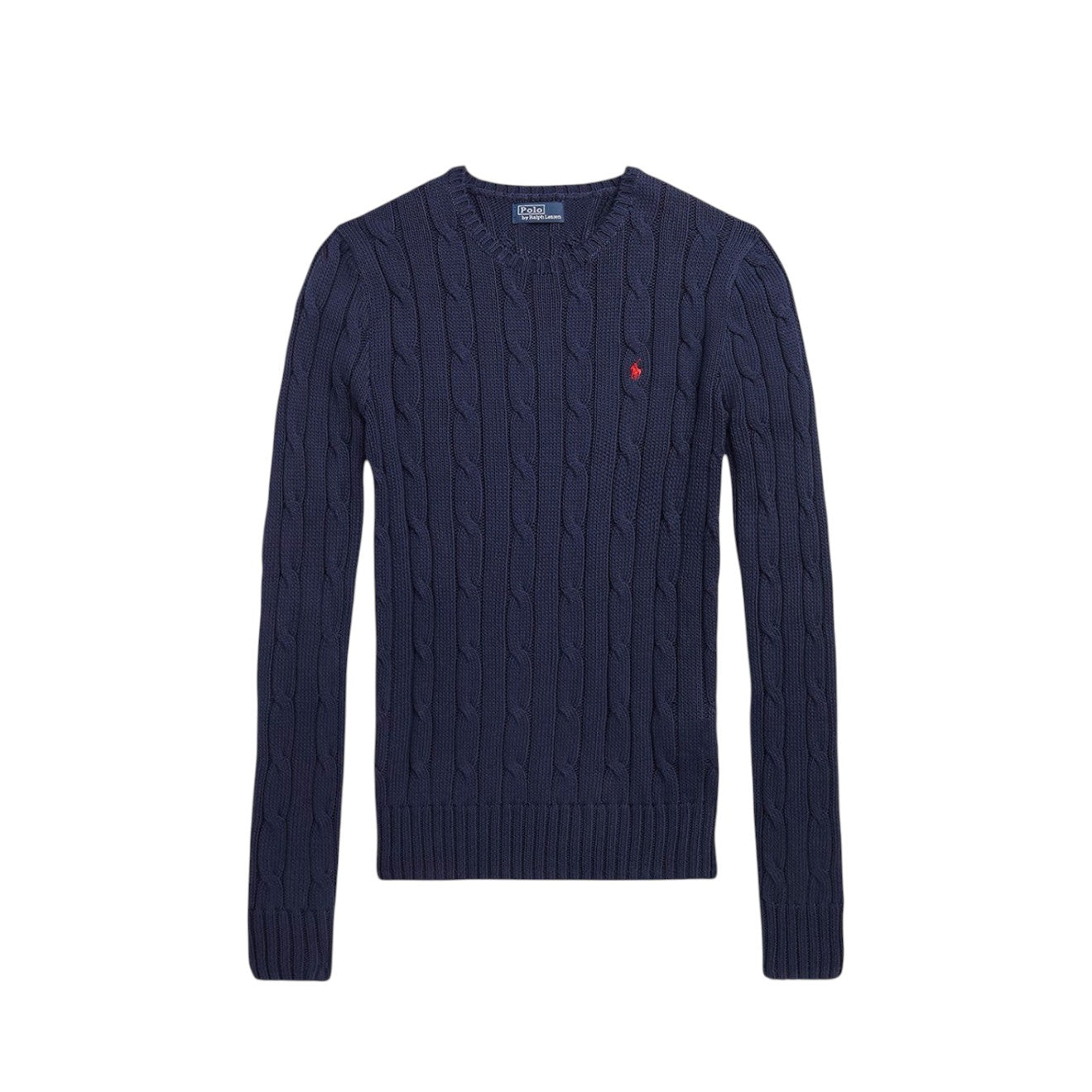 Polo Ralph Lauren Cable-Knit Cotton Crewneck Jumper Navy